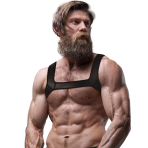 FETISH SUBMISSIVE ATTITUDE - NEOPRENE CHEST HARNESS FOR MEN SIZE M - imagine 4