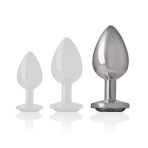 INTENSE - ANAL PLUG METAL ALUMINUM WHITE HEART SIZE L - imagine 5
