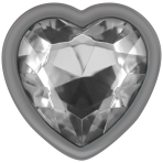 INTENSE - ANAL PLUG METAL ALUMINUM WHITE HEART SIZE L - imagine 3