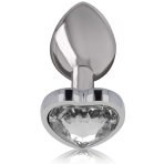 INTENSE - ANAL PLUG METAL ALUMINUM WHITE HEART SIZE L - imagine 2