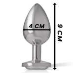 INTENSE - ANAL PLUG METAL ALUMINUM WHITE HEART SIZE L - imagine 4