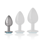 INTENSE - ALUMINUM METAL ANAL PLUG BLUE HEART SIZE S - imagine 5