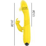 INTENSE - TOKY MULTIFUNCTION VIBRATOR UP  DOWN WITH CLITORAL STIMULATOR YELLOW - imagine 3