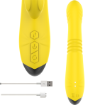 INTENSE - TOKY MULTIFUNCTION VIBRATOR UP  DOWN WITH CLITORAL STIMULATOR YELLOW - imagine 4