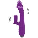 INTENSE - IGGY MULTIFUNCTION RECHARGEABLE VIBRATOR UP  DOWN WITH CLITORAL STIMULATOR PURPLE - imagine 3