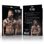 FETISH SUBMISSIVE ATTITUDE - MENS ADJUSTABLE ECO-LEATHER CHEST BULLDOG HARNESS - imagine 2