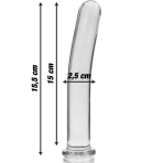 NEBULA SERIES BY IBIZA - MODELO 9 DILDO CRISTAL TRANSPARENTE 15.5 CM -O- 2.5 CM - imagine 3