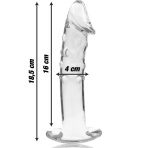 NEBULA SERIES BY IBIZA - MODELO 19 DILDO CRISTAL TRANSPARENTE 18.5 CM -O- 4 CM - imagine 3