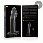 NEBULA SERIES BY IBIZA - MODELO 19 DILDO CRISTAL TRANSPARENTE 18.5 CM -O- 4 CM - imagine 4