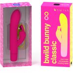 B SWISH - BWILD BUNNY INFINITE CLASSIC RECHARGEABLE VIBRATOR PINK SILICONE - imagine 2