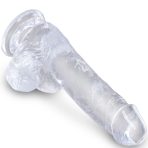 KING COCK - CLEAR REALISTIC PENIS WITH BALLS 13.5 CM TRANSPARENT - imagine 3