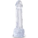 KING COCK - CLEAR REALISTIC PENIS WITH BALLS 15.2 CM TRANSPARENT - imagine 2