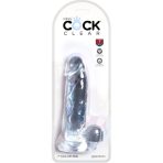 KING COCK - CLEAR REALISTIC PENIS WITH BALLS 15.2 CM TRANSPARENT - imagine 5
