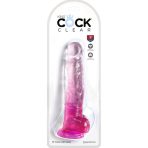 KING COCK - CLEAR REALISTIC PENIS WITH BALLS 16.5 CM PINK - imagine 2