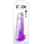 KING COCK - CLEAR REALISTIC PENIS WITH BALLS 16.5 CM PURPLE - imagine 2