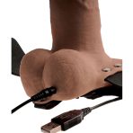 FETISH FANTASY SERIES - ADJUSTABLE HARNESS REALISTIC PENIS WITH RECHARGEABLE TESTICLES AND VIBRATOR 15 CM - imagine 3