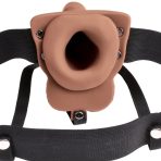 FETISH FANTASY SERIES - ADJUSTABLE HARNESS REALISTIC PENIS WITH RECHARGEABLE TESTICLES AND VIBRATOR 15 CM - imagine 4