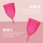 INTIMICHIC - MENSTRUAL CUP MEDICAL GRADE SILICONE - SIZE L - imagine 4