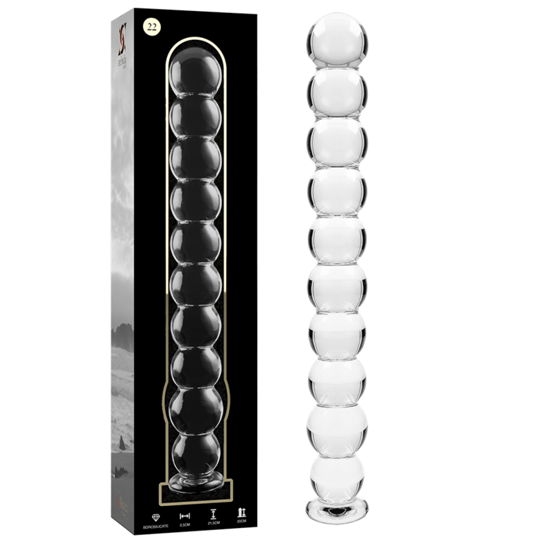 NEBULA SERIES BY IBIZA - MODELO 22 DILDO CRISTAL TRANSPARENTE 21.5 CM -O- 2.5 CM