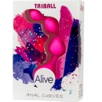 ALIVE - TRIBALL PINK SILICONE ANAL BALLS 15 CM - imagine 2