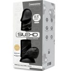 SILEXD - MODEL 1 REALISTIC PENIS PREMIUM SILEXPAN SILICONE BLACK 21.5 CM - imagine 3