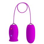 PRETTY LOVE - DAISY DUAL EGG RECHARGEABLE VIBRATOR PURPLE - imagine 2