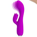 PRETTY LOVE - GLORIA RECHARGEABLE RABBIT VIBRATOR-WATERPROOF PURPLE - imagine 2