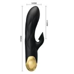 PRETTY LOVE - BLACK RECHARGEABLE GOLD PLATED LUXURY VIBRATOR - imagine 4