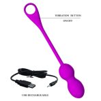 PRETTY LOVE - ELVIRA RECHARGEABLE VIBRATING BALLS PURPLE - imagine 5