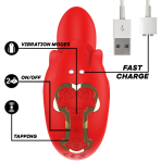MIA - SELENA STIMULATOR VIBRATING + TAPPING RED - imagine 3