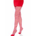 LEG AVENUE - WHITE/RED STRIPED TIGHTS - imagine 2