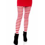 LEG AVENUE - WHITE/RED STRIPED TIGHTS - imagine 4