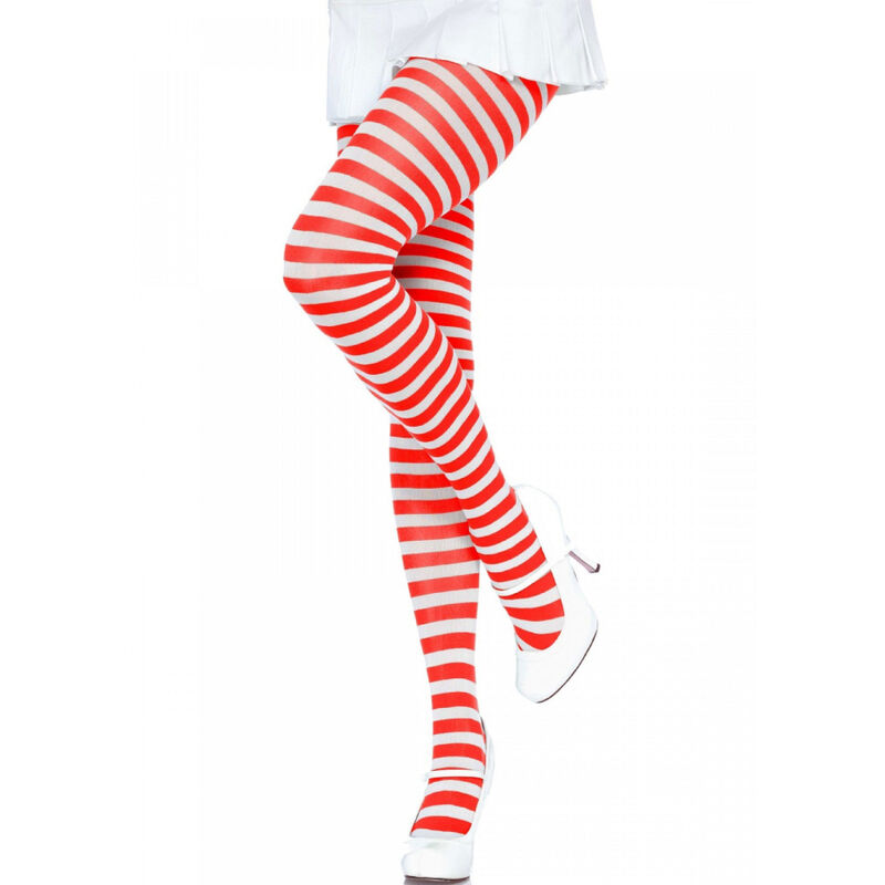 img_161948_9e008db3a8a7fb3b864ca990b8a9405b_1.jpg LEG AVENUE - WHITE/RED STRIPED TIGHTS - imagine 1