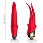 ARMONY - SHADOW VIBRATOR DOUBLE-HEAD TEASING RED - imagine 3