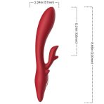 ARMONY - ELK VIBRATOR RABBIT CURVED RED - imagine 2