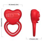 ARMONY - RING VIBRATOR HEART RED - imagine 3