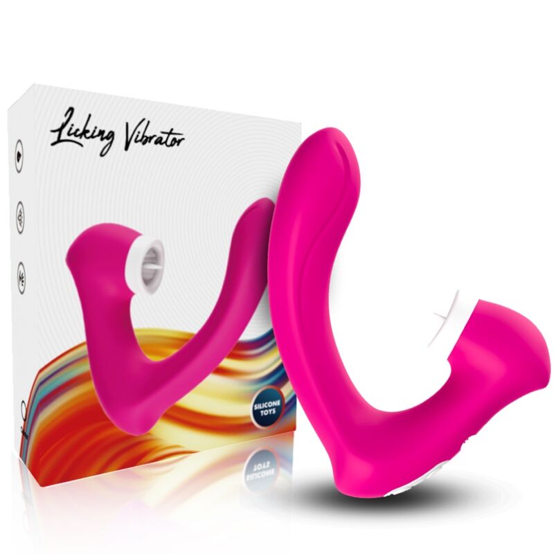 ARMONY - SECRETKISS LICKING VIBRATING CLIT  VIBRATOR CURVED FUCHSIA