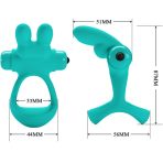 PRETTY LOVE - DANTE GREEN RABBIT VIBRATOR RING - imagine 4