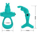 PRETTY LOVE - FIGGY GREEN RABBIT VIBRATOR RING - imagine 4