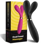 ARMONY - Y-WAND MASSAGER  VIBRATOR DOUBLE HEAD BLACK - imagine 5