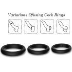 ARMONY - TRIPLE SILICONE RING BLACK - imagine 4