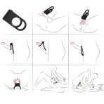 ARMONY - TWINS DOUBLE VIBRATOR RING FOR COUPLES BLACK - imagine 2