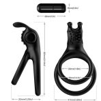 ARMONY - TRAVELER DOUBLE VIBRATOR RING FOR COUPLES RABBIT BLACK - imagine 3