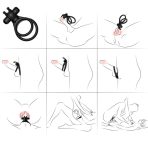 ARMONY - TRAVELER DOUBLE VIBRATOR RING FOR COUPLES RABBIT BLACK - imagine 4