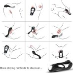 ARMONY - VEYRON DOUBLE VIBRATOR RING TOY FOR COUPLES REMOTE CONTROL BLACK - imagine 2