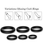 ARMONY - LOCK RINGS SILICONE BLACK - imagine 3