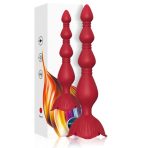 ARMONY - PINK VIBRATOR PAGODA  ANAL PLUG RED - imagine 4