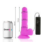 DIVERSIA - FLEXIBLE VIBRATING DILDO PURPLE 20.5 CM -O- 4.2 CM - imagine 2