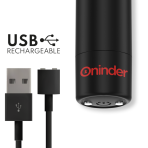 ONINDER - BERLIN BULLET VIBRATOR BLACK 9 MODES 8.5 X 2 CM - FREE APP - imagine 3
