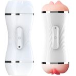 ARMONY - DOUBLE VAGINA  MOUTH VIBRATOR MASTURBATOR WHITE - imagine 2